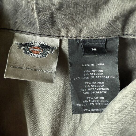 Harley Davidson Womens Zip Front Lace Up Back Embroidered Vest Steampunk M - Picture 5 of 5